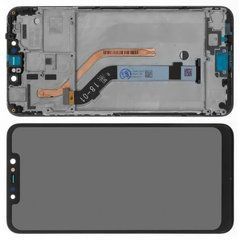 Дисплей Xiaomi Pocophone F1 модуль в сборе с тачскрином и рамкой, Original PRC, черный, Original PRC, с рамкой