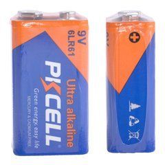 Батарейка крона PKCELL 6LR61 9V лужна, для приладів
