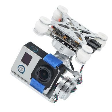 Подвес-стабилизатор камеры RCTOSKY 3-осевой gimbal камер GoPro/Xiaomi, контроллер Storm32 для FPV, серебристый