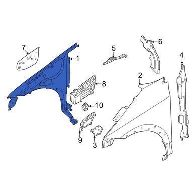 Крыло для Nissan Ariya, переднее правое, F3100-5MPMA, Original Used