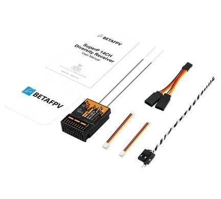 Приймач керування ELRS 2.4GHz BETAFPV SuperP Diversity PWM 14CH для всіх типів RC-моделей