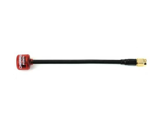 Антенна RHCP 5.8G Rush Cherry 2 II 123mm 1.8Dbi, SMA-Male прямой, красная, для FPV дронов
