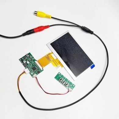 Дисплей LCD 4.3" 800&times;480 CVBS AV NTSC/PAL для FPV, зі снігом при відсутності сигналу