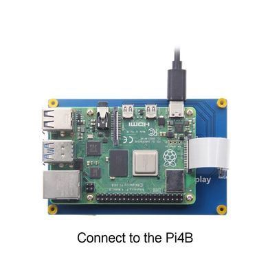 Дисплей 4.3" DSI, MIPI Interface, IPS 800&times;480, сенсорный емкостной, для одноплатных ПК Raspberry Pi 3/4
