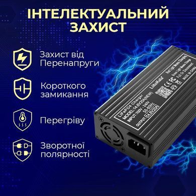 Зарядное устройство для LiFePO4 аккумуляторов LiitoKala 14.6V 20A 12V (4S), LFP, быстрая зарядка