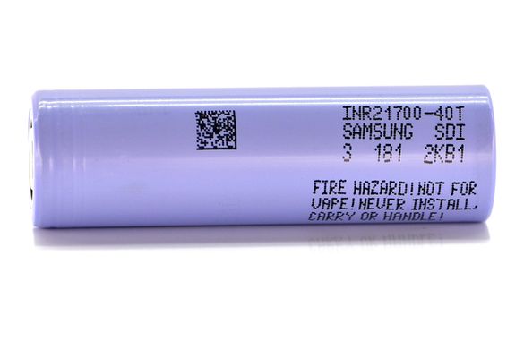 Акумулятор 21700 високострумовий під пайку, Samsung 40T 4000mAh, 35-45A, Li-Ion