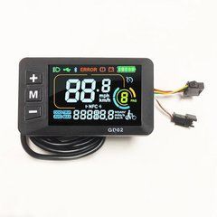Дисплей GD02 LCD 24V-72V, 5 pin+2 pin SM, UART2, кольоровий, для електровелосипеда, самоката