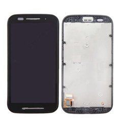 Дисплей Motorola XT1021 Moto E, XT1022 Moto E, XT1025 Moto E з рамкою, модуль в зборі з тачскріном,, з рамкою