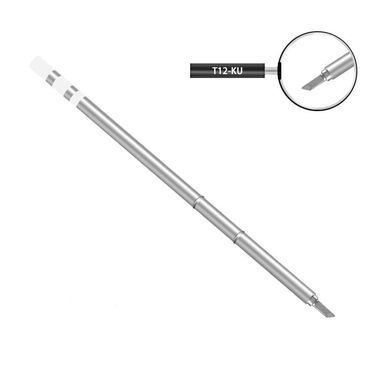 Жало паяльне T12 SEQURE T12-KU, ножеподібне (Knife Shape-K) вкорочене жало, 12V&ndash;25V, для мікропайки, ремонту плат