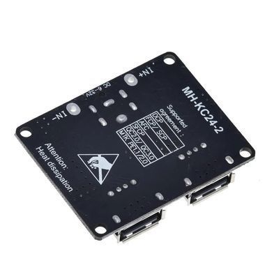 Понижуючий перетворювач напруги DC-DC 2xUSB 6-32V to 5V 3.4A, Step-Down конвертер, підтримка QC3.0, QC2.0, 18W