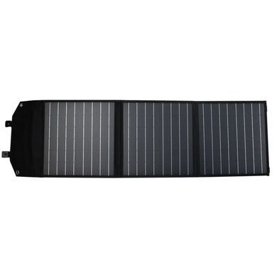 Сонячна панель 50W JS-PCB050A, 2&times;USB-A + DC, складна портативна, монокристалічна, для туризму, чорна