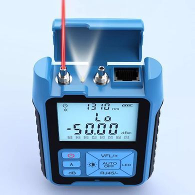 Мультитестер оптичний ZoeRax OPM VFL RJ45 15mw, візуальний локатор пошкоджень, вимірювач потужності