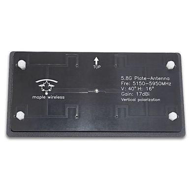 Панельная направленная антенна 5.8G Maple Wireless 17Dbi, RP-SMA-Male-Manual, вертикальная поляризация