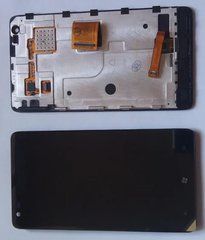 Nokia Lumia 900 дисплей в зборі з тачскріном модуль чорний, High Copy, з рамкою