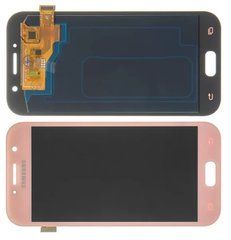 Дисплей Samsung A520F Galaxy A5 2017 модуль в зборі з тачскріном, рожевий, OLED, High Copy, без рамки