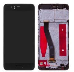Дисплей Huawei P10 модуль в зборі з тачскріном, чорний, з рамкою, HC, High Copy, з рамкою