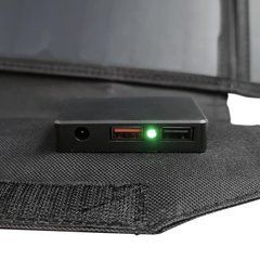 Солнечная панель 60W JS-PCB060A, 2&times;USB-A+DC, складная портативная, монокристаллическая, для туризма, черная