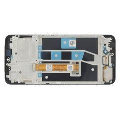 Дисплей OPPO A16 модуль в зборі з тачскріном і рамкою, чорний, High Copy, з рамкою