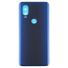 Задня кришка для смартфону Motorola One Vision XT1970, синя, High Copy