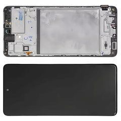 Дисплей Samsung M515 Galaxy M51 модуль в зборі з тачскріном і рамкою, чорний, Original PRC, Original PRC, з рамкою