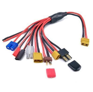 Розгалужувач XT60 Female на 9 різних конекторів, XT60, XT30, EC3, T-Plug, JST тощо