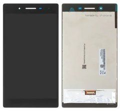 Дисплей Lenovo Tab 3 TB3-730, TB-7304i, TB-7304X, 730X модуль в зборі з тачскріном, чорний, High Copy, без рамки