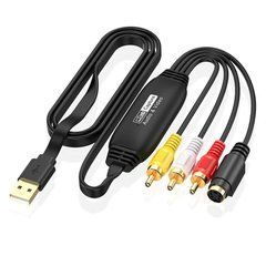 Відеоконвертер AV RCA на USB, карта відеозахоплення аналогового відео в 1080p для ПК/ноутбука, Male конектори