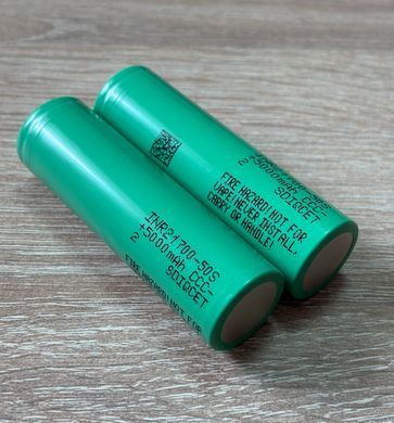 Аккумулятор 21700 5000mAh 25A Li-ion Samsung INR21700-50S высокоточный, под точечную сварку