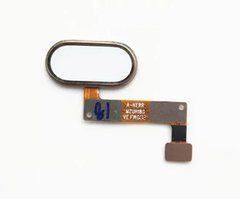 Шлейф кнопки меню для Meizu M5 Note золотистий з пластиком, High Copy