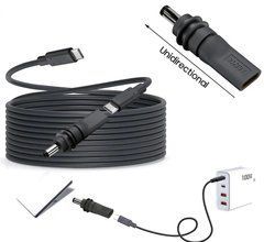 Адаптер питания USB-C &rarr; DC 5.5&times;2.1 мм (DC5521), Type-C female, PD 100W, 20V 5A, Starlink Mini