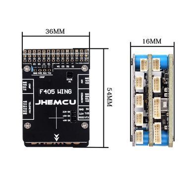 Політний контролер JHEMCU F405 WING для крил, сумісний з INAV, з барометром і гіроскопом, для БПЛА літакового типу