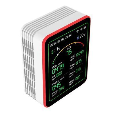 Монитор качества воздуха Tuya WiFi 15-в-1 MT29, датчик CO, CO₂, пыли, формальдегида, летучих соединений, T&H