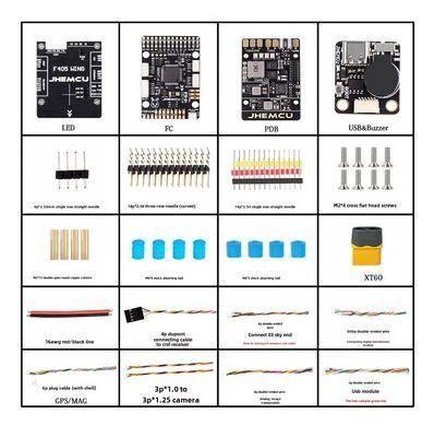 Політний контролер JHEMCU F405 WING для крил, сумісний з INAV, з барометром і гіроскопом, для БПЛА літакового типу