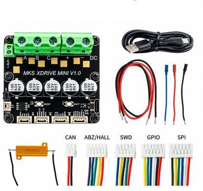 Контролер Makerbase MKS XDrive Mini, ODrive V3.6, Single BLDC для серводвигунів з енкодером AS5047P