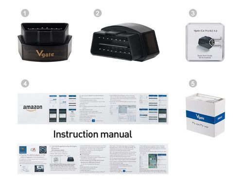 Адаптер Vgate iCar Pro OBD2 ELM327 V2.1 Bluetooth 4.0, диагностический сканер считывания ошибок авто