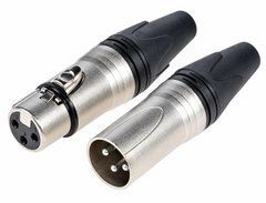 Роз'єм XLR 3 Pin комплект Male + Female, кабельний аудіо конектор для мікрофонів, акустики