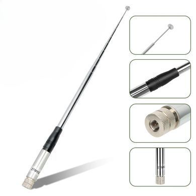Антенна ABBREE CB-02 SMA-M телескопическая 130см