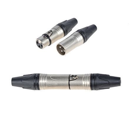 Роз'єм XLR 3 Pin комплект Male + Female, кабельний аудіо конектор для мікрофонів, акустики