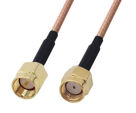 Пигтейл SMA-Male to RP-SMA-Male прямой, переходник с кабелем RG316 20см, для антенн FPV