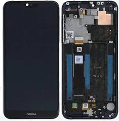 Дисплей Nokia 7.1 модуль в зборі з тачскріном, чорний, з рамкою, з рамкою