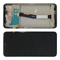 Дисплей Xiaomi Redmi Note 9 Pro модуль в сборе с тачскрином и рамкой, Original PRC, черный, Original PRC, с рамкой