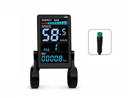Дисплей M5 LCD 24V/36V/48V, Waterproof, UART2, для електровелосипеда, електросамоката