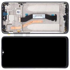 Дисплей Xiaomi Redmi Note 8 Pro модуль в зборі з тачскріном та рамкою, сірий, High Copy, з рамкою