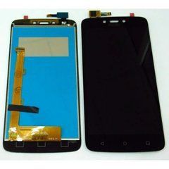 Дисплей Motorola Moto C Plus XT1723 модуль в зборі з тачскріном, чорний, High Copy, без рамки