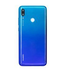 Задняя крышка для смартфона со стеклом камеры Huawei Y7 2019, Original PRC, синяя, Original PRC