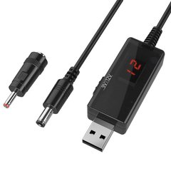 USB кабель з тригером для прямого живлення роутера від павербанку Output 9V/12V 5.5x2.5mm/3.5x1.35mm, High Copy