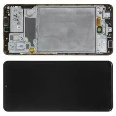 Дисплей Samsung A325 Galaxy A32 4G модуль в сборе с тачскрином, с рамкой, Original PRC, черный, Original PRC, с рамкой