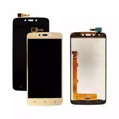 Дисплей Motorola Moto C Plus XT1723 модуль в зборі з тачскріном, золотистий, High Copy, без рамки