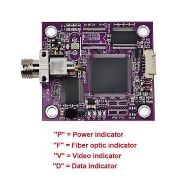 Медіаконвертер RX UART +відео SD в оптоволокно 20км, FC/UPC, одномодовий, 5-28V для FPV терміналів