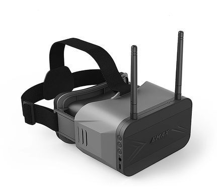 Відеошолом для FPV дронів EMAX Transporter 2 5.8Ghz, 4.3", 480*800, 1300mAh, дві антени